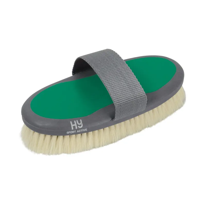 Hy Sport Active Goat Hair Body Brush - Emerald Green